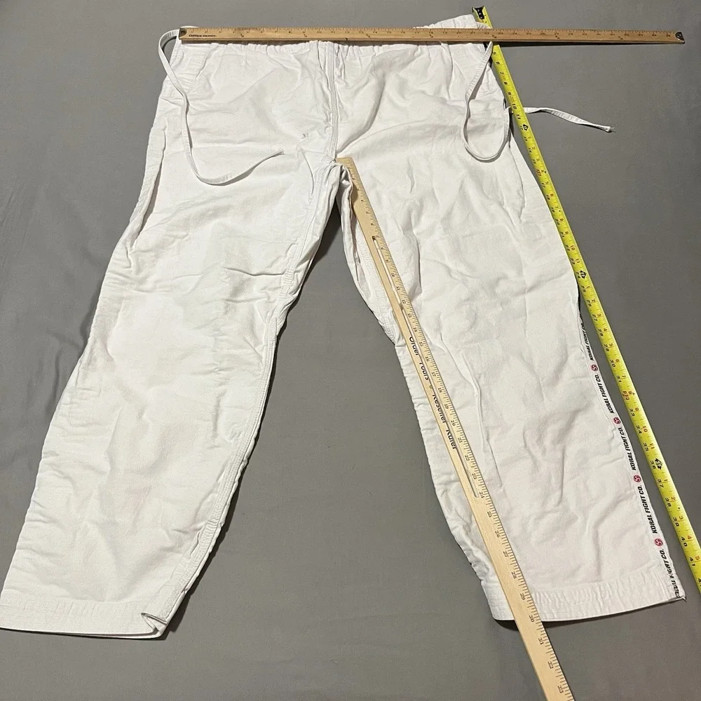 Jiu Jitsu Gi Pants Koral Fight Co Size A4 MKM White Karate Ninja Kickboxing - Picture 2 of 9